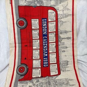 Vintage London Bus Calendar Towel
